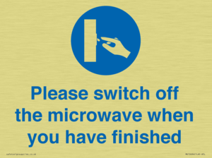 Please switch off the microwave when you have finished